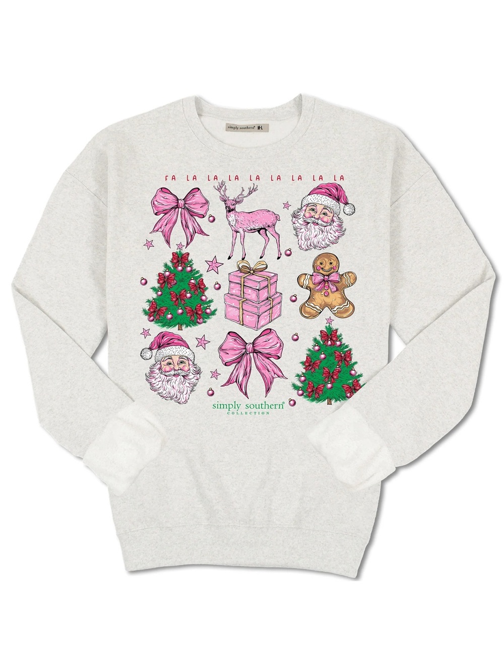 Simply Southern -Youth Pullover- Fa La La Sweatshirt NWT YS YL